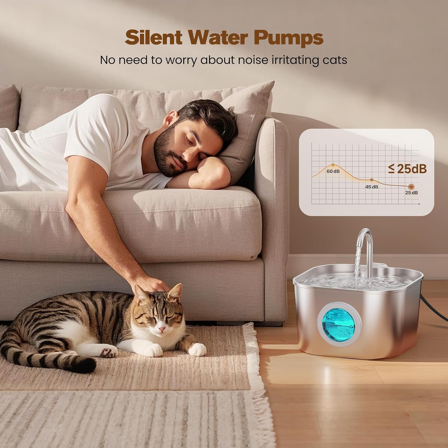 Stainless Steel Cat Water Dispenser