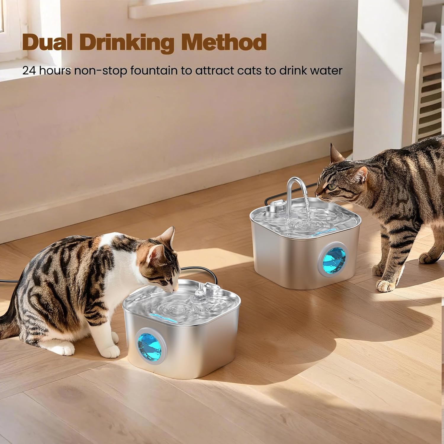 Stainless Steel Cat Water Dispenser