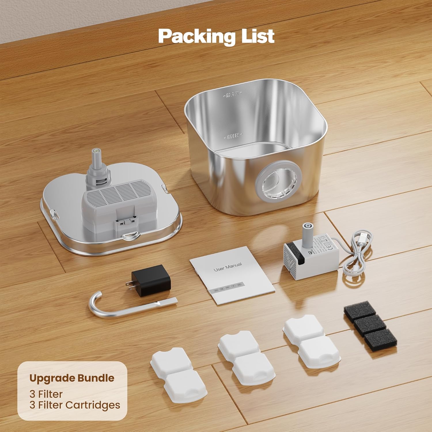 Stainless Steel Cat Water Dispenser