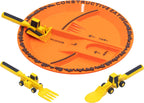 Constructive Eating Plate and Utensils