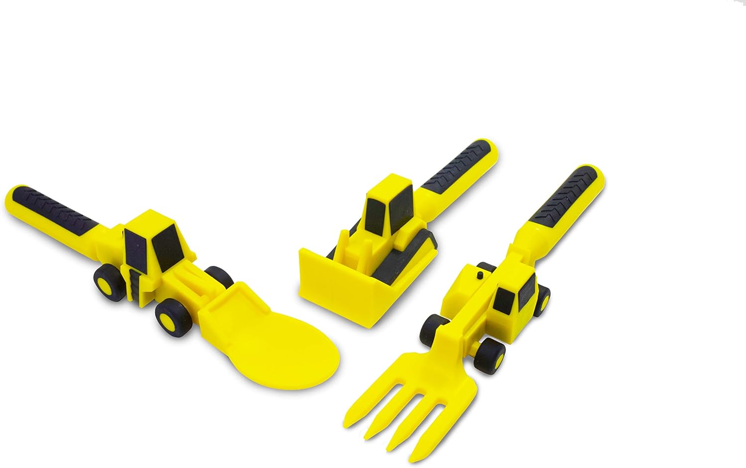 Constructive Eating Plate and Utensils