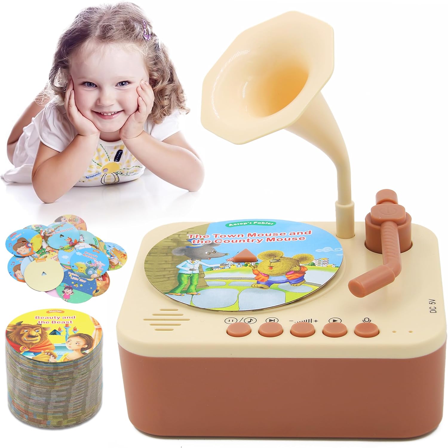 Kids Phonograph with 96 Cards