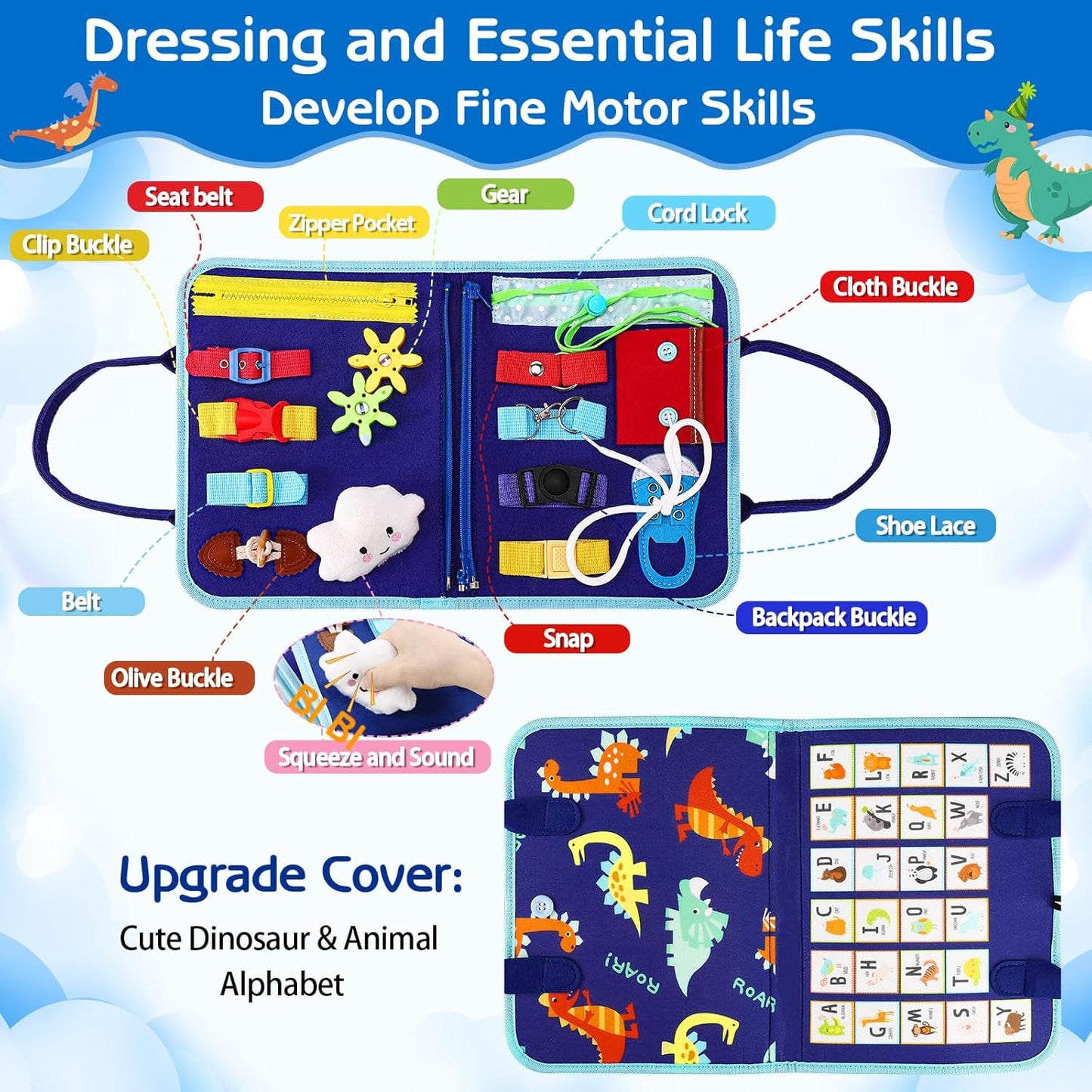 Montessori Busy Board™ – 19-in-1 Activity Toy