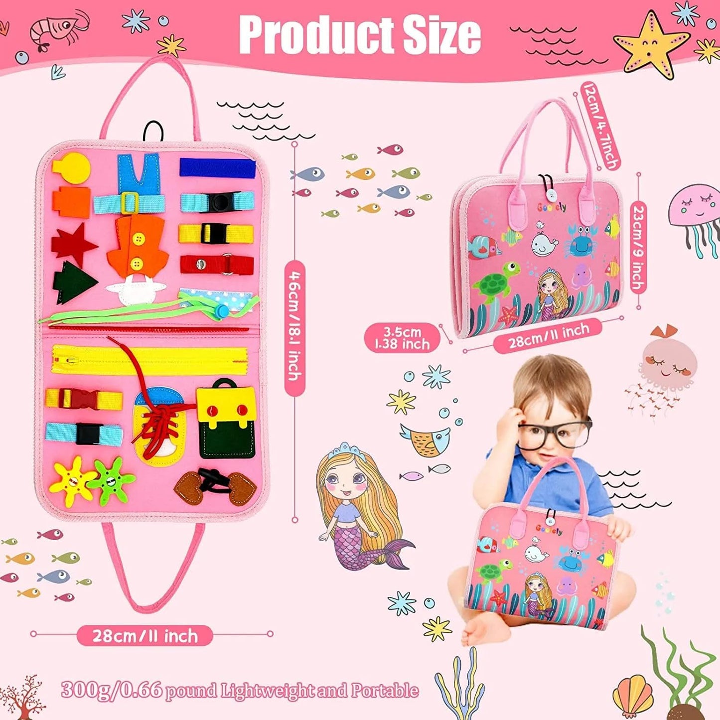 Montessori Busy Board™ – 19-in-1 Activity Toy