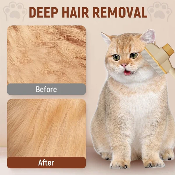 2 Pcs - Self-Cleaning Pet Flea Comb and Grooming Brush