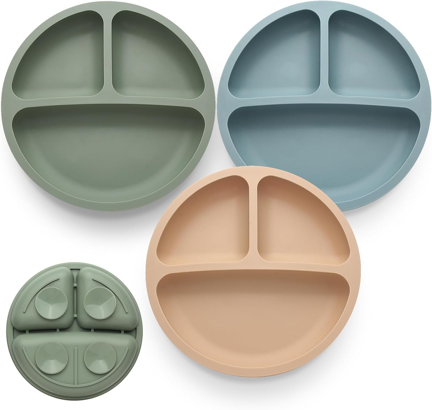 Silicone Baby Plates - 3 Pc Pack